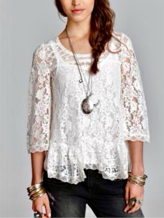 Free People Tops - 🌺🎉HP🎉🌺 NWOT Free People Floral Lace Ruffled Top